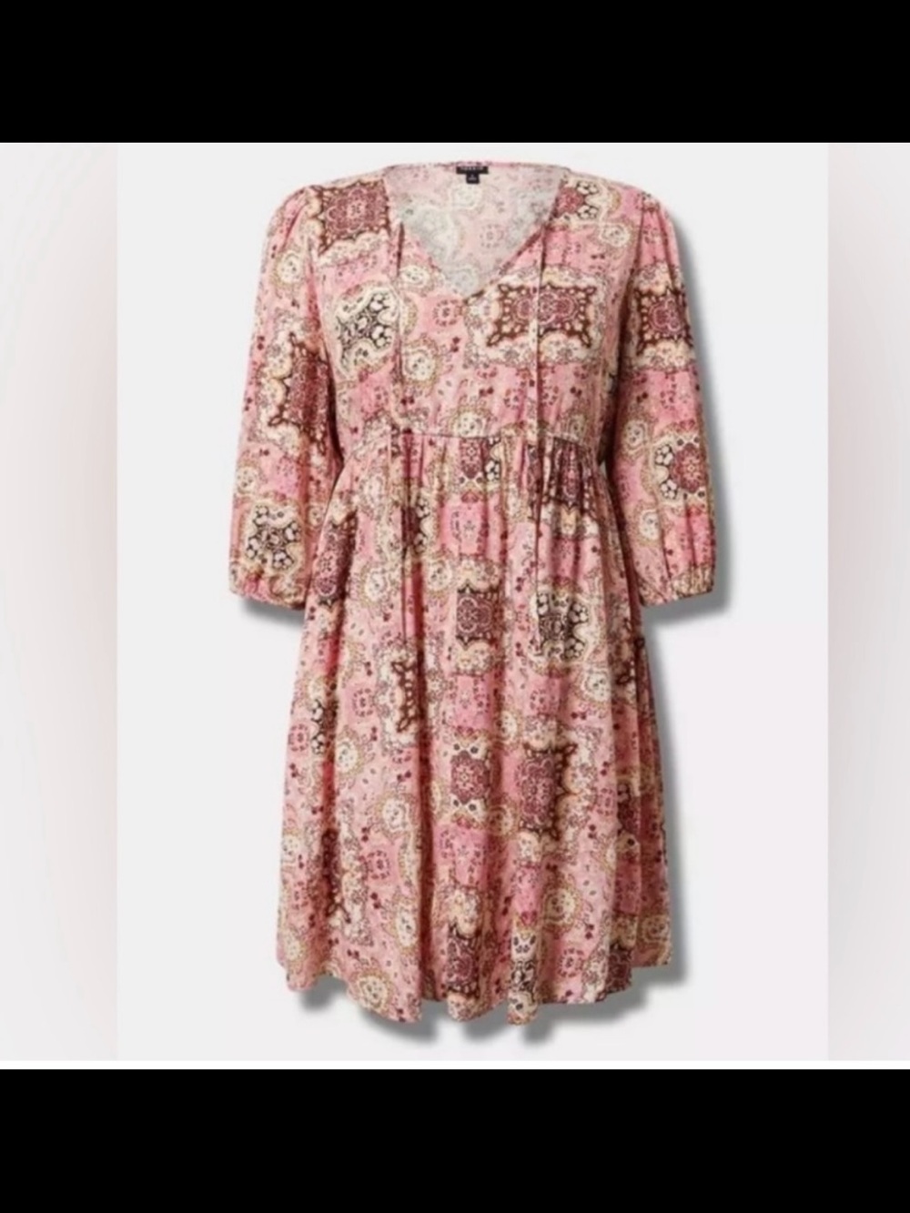 Torrid Pink Paisley Print Short Dress size 2x - Picture 6 of 9